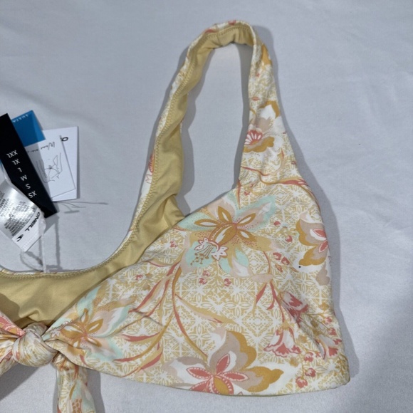 NWT $55 O'Neill [ Medium ] Sydney Mavericks Bikini‎ Top in Straw Yellow - Picture 6 of 15